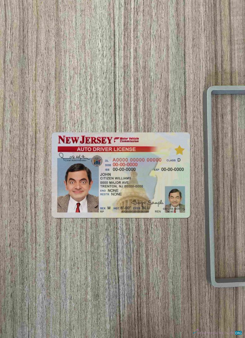 Download USA New Jersey DL photolook FRONT Photoshop template